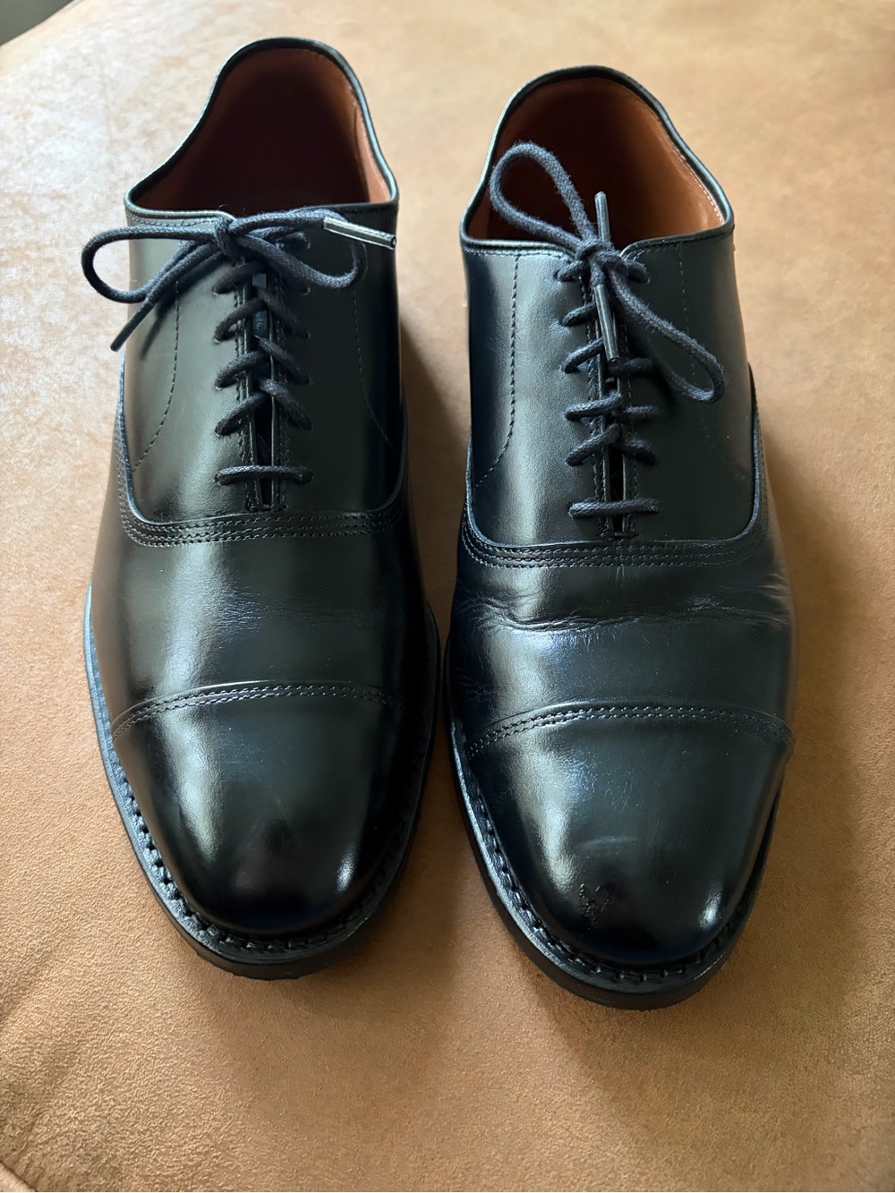 Allen Edmonds Park Avenue Black Leather Cap Toe Oxford Dress Shoes 8.5